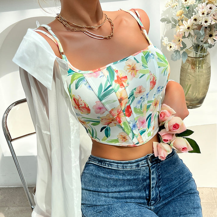 Blossom Beauty Floral Corset Top