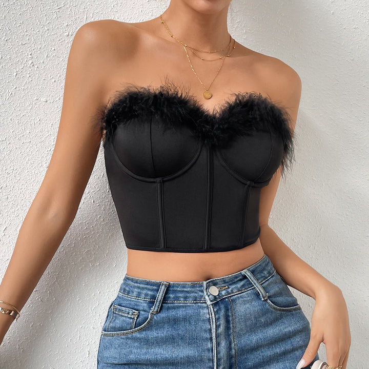 Flirtatious Furry Corset Top