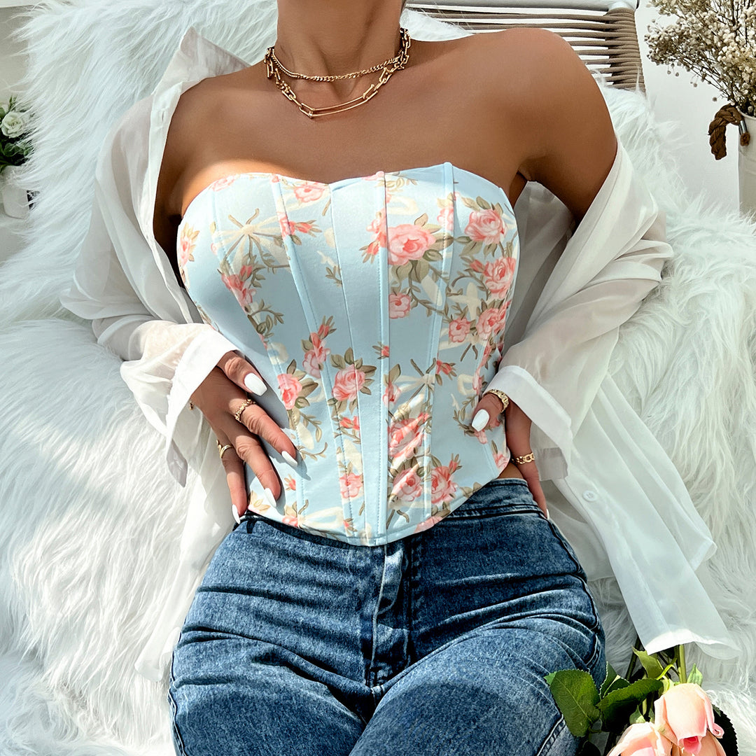 Delicate Florals Corset Top