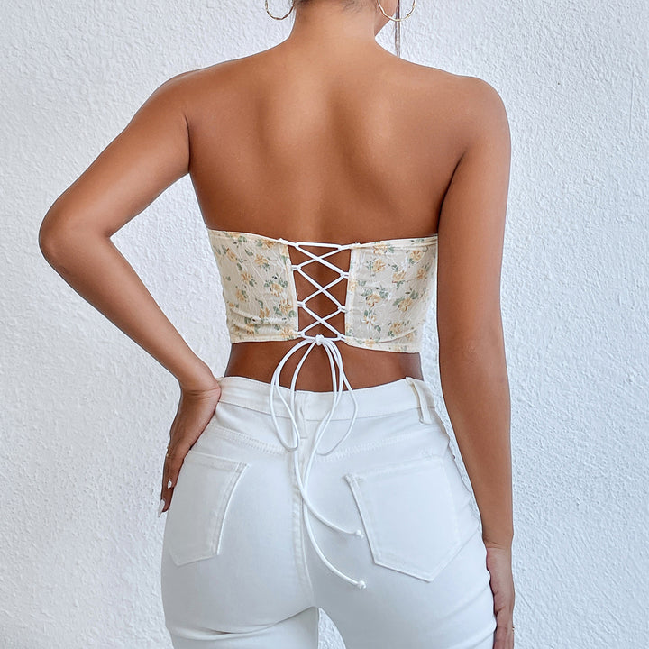 Wildflowers Back Laced Strapless Corset Top