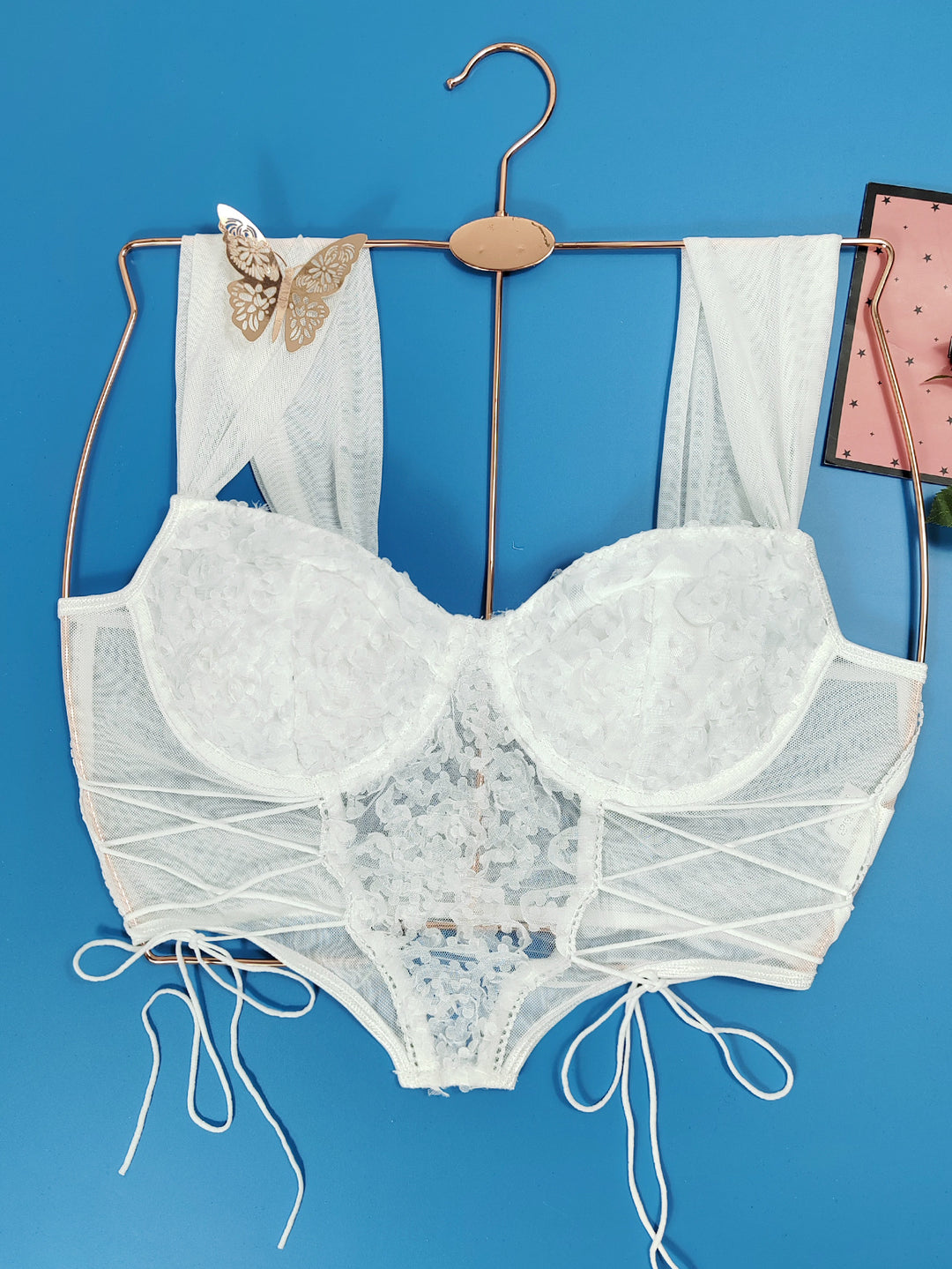 Romantic Charm Wide Strap Corset Top