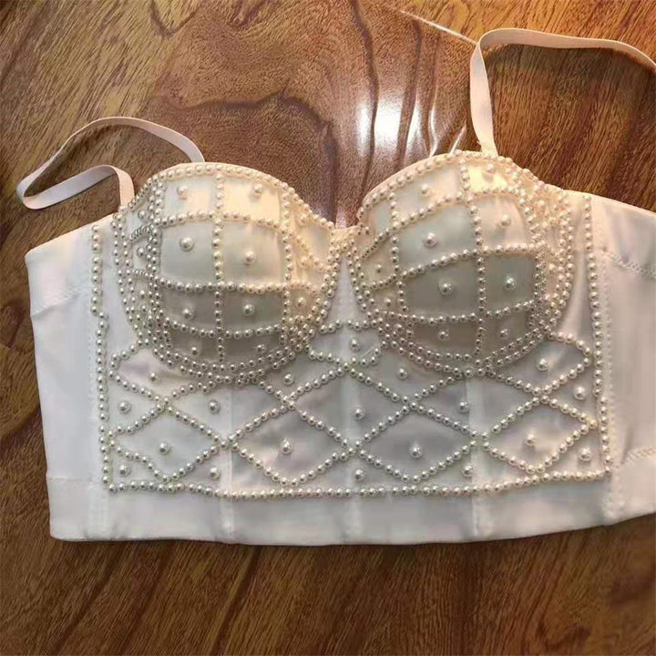 Divine Pearl Accent Corset Top