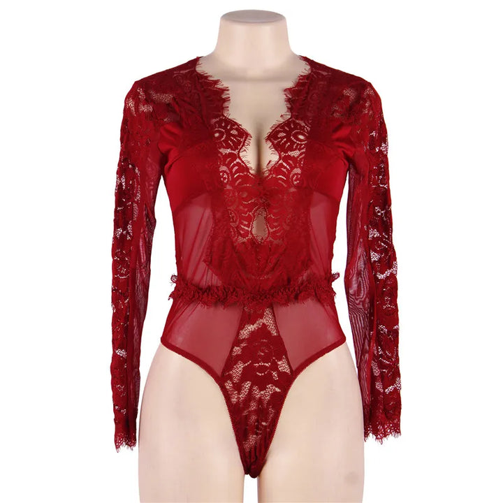 Sultry Symphony Deep V Bodysuit