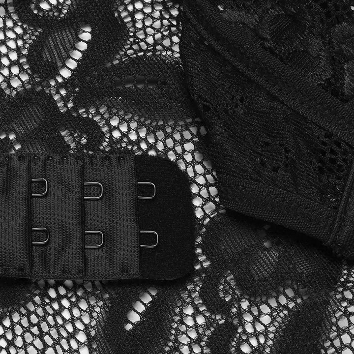 Enigmatic Hollow-Out Lace Bodysuit