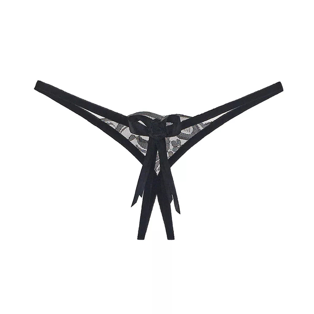 Butterfly Embroidery Crotchless Panties