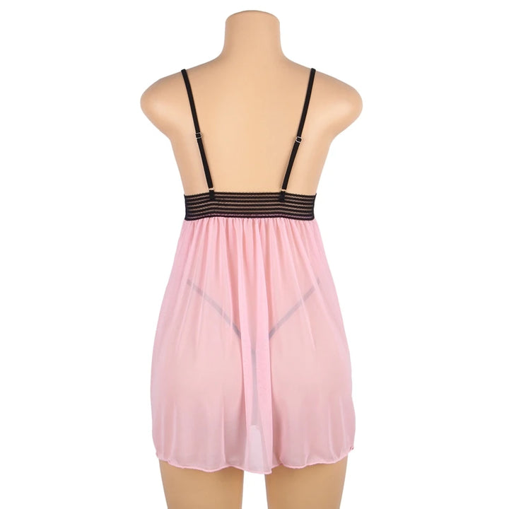 Embrace Desire Embroidered Translucent Femme Night Dress