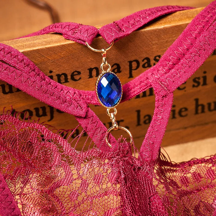 Gem Crotchless Thong