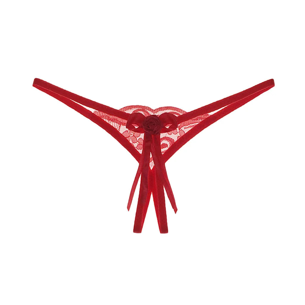 Butterfly Embroidery Crotchless Panties