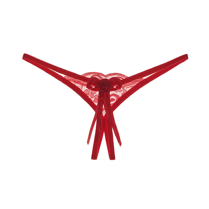 Butterfly Embroidery Crotchless Panties