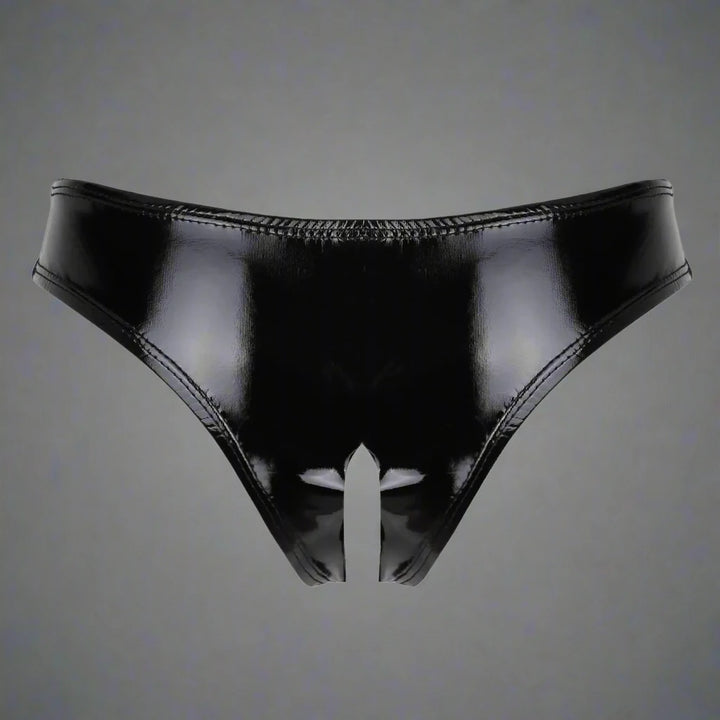 Chic Noir Cutout Thong