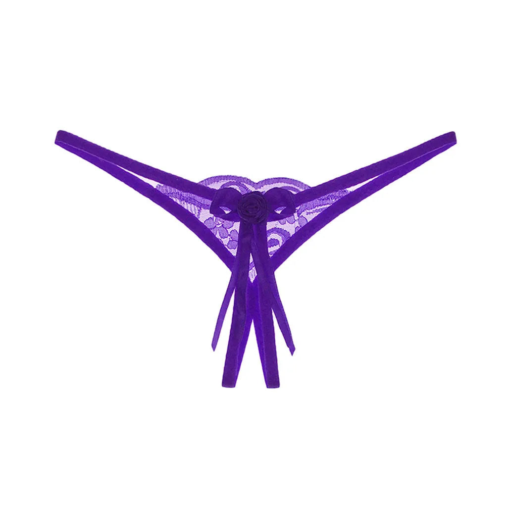 Butterfly Embroidery Crotchless Panties