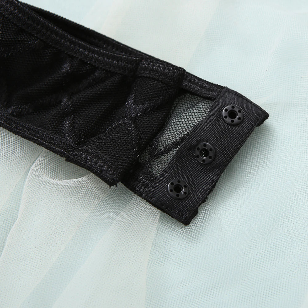 Mirage Seduction Plaid Bodysuit With Chains