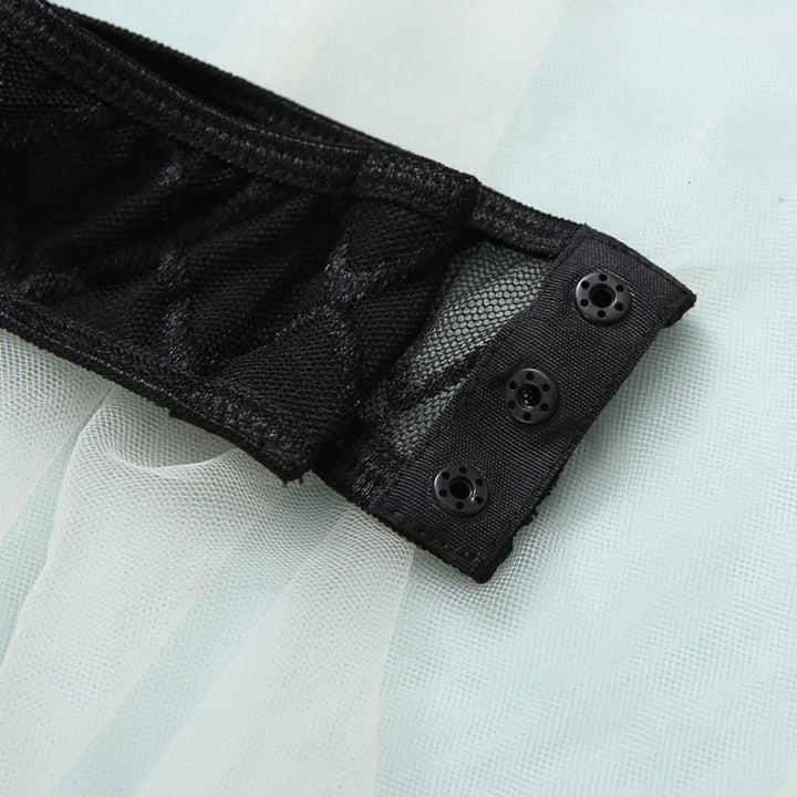 Mirage Seduction Plaid Bodysuit With Chains