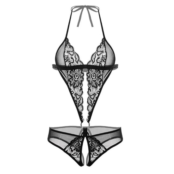 Lila Fleur Crotchless Lingerie
