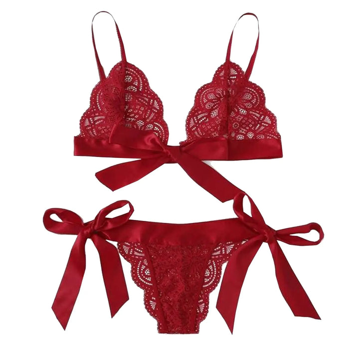 Bowknot Wire-Free Lingerie Set