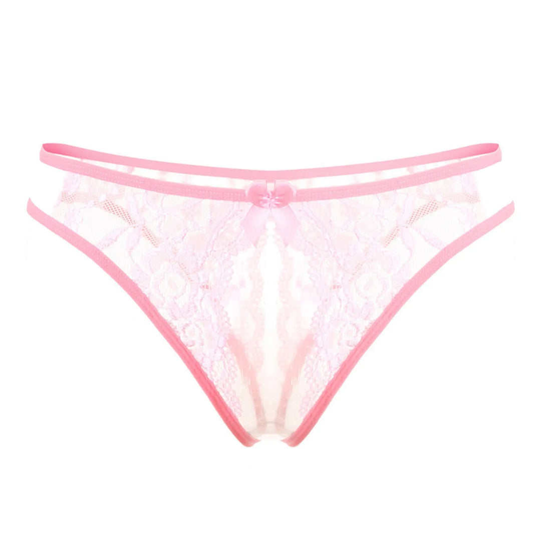 Low-Rise Sheer Thong with Cheeky Cutouts