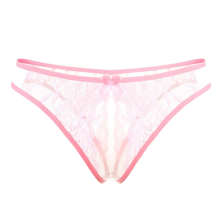 Low-Rise Sheer Thong with Cheeky Cutouts
