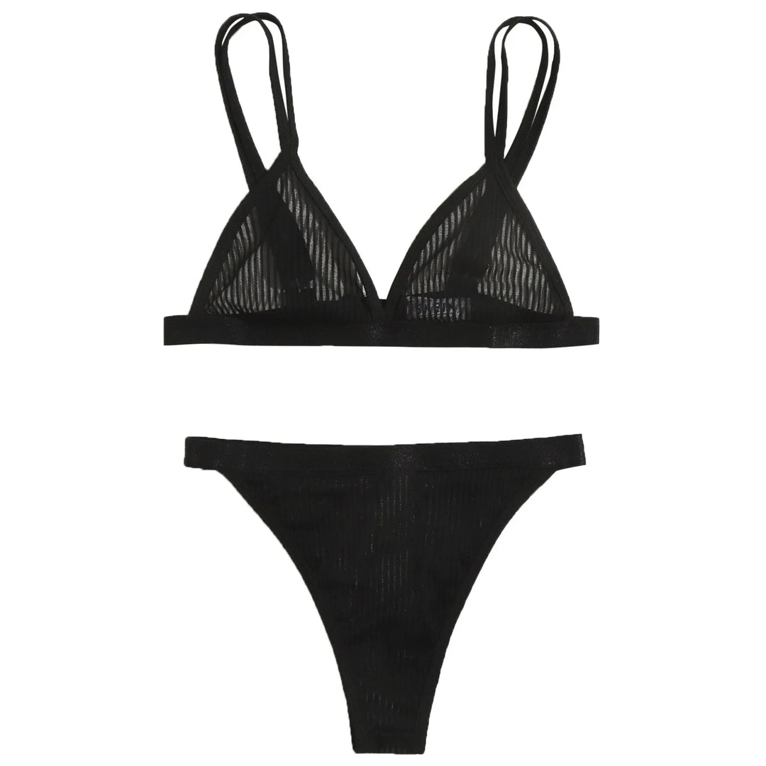 Midnight Mesh Elegance Lingerie Set