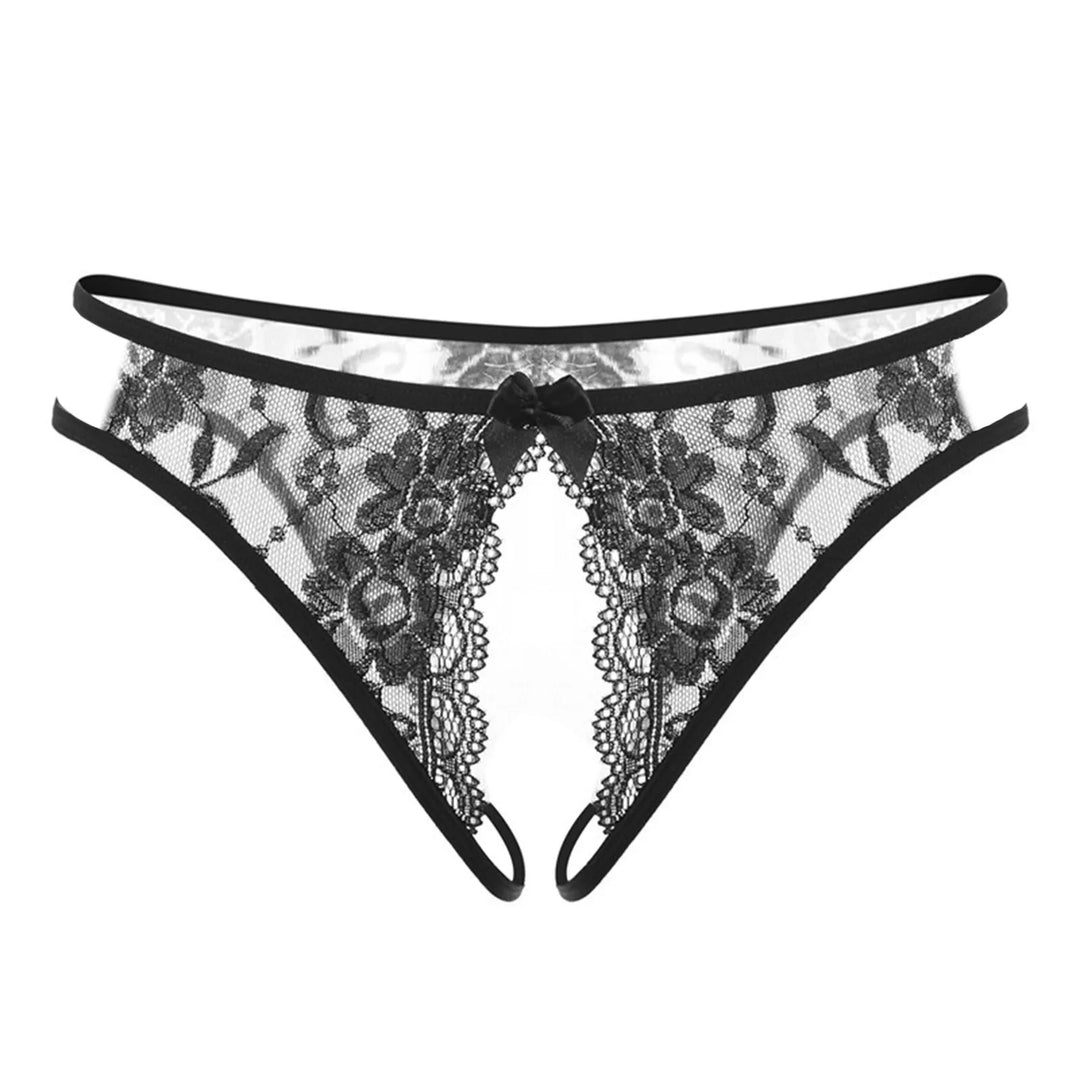 Low-Rise Sheer Thong with Cheeky Cutouts