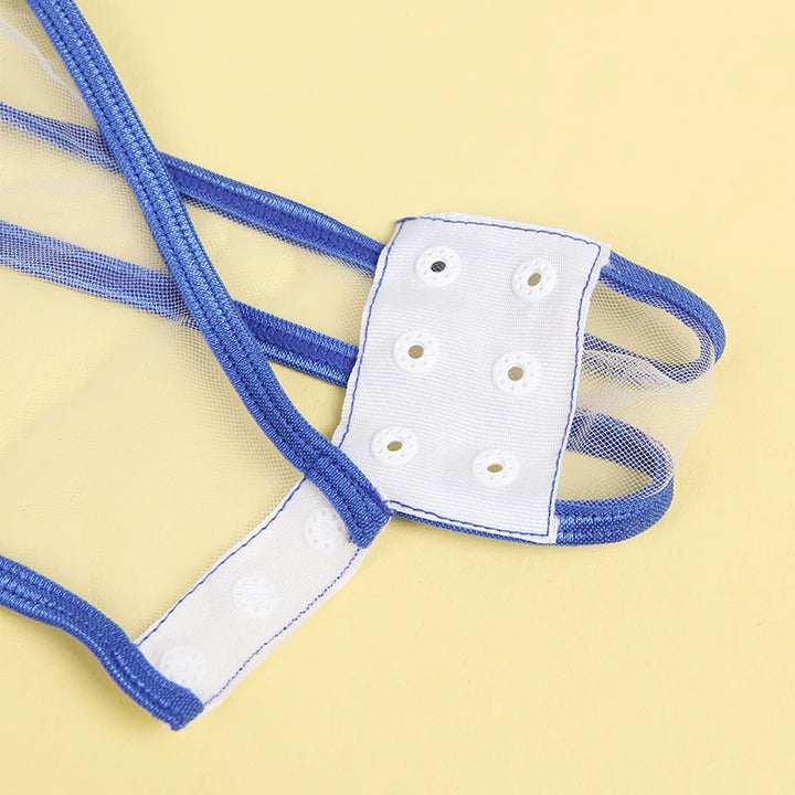 Sultry Strappy Tulle Translucent Bodysuit