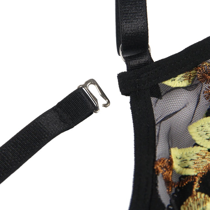 Floral Bloom Translucent Bodysuit