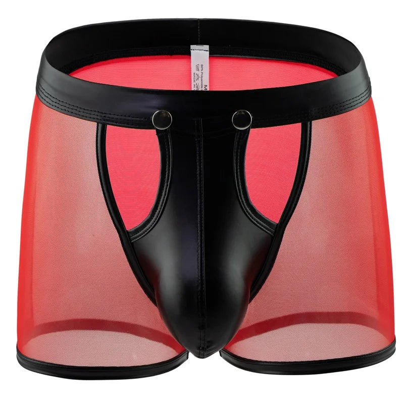 Bastien Leather Mesh Boxer