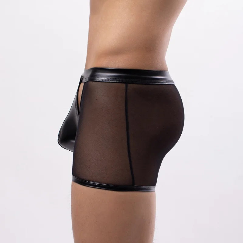 Bastien Leather Mesh Boxer