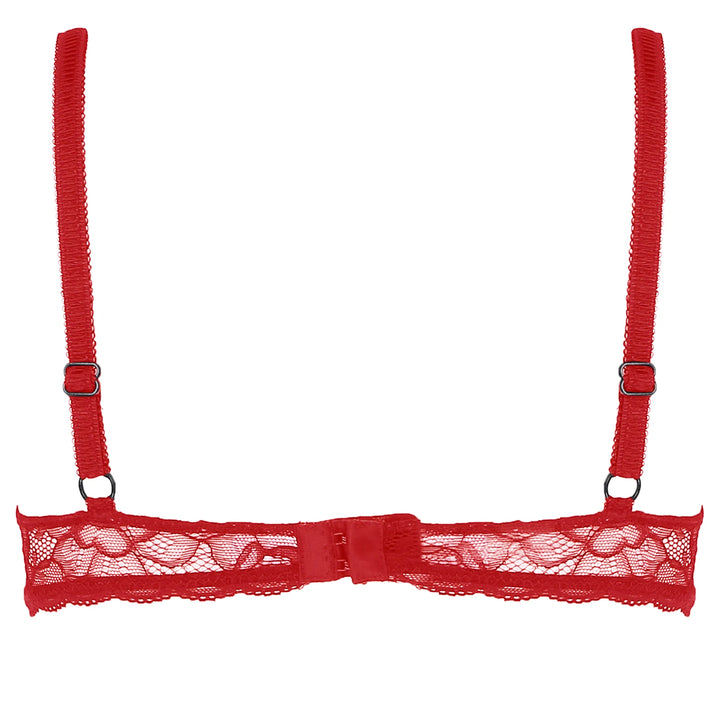 Bowknot Lace Open Half Cup Bra