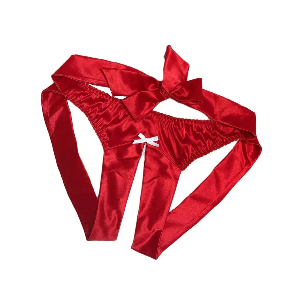 Bowknot Bliss Crotchless G-String