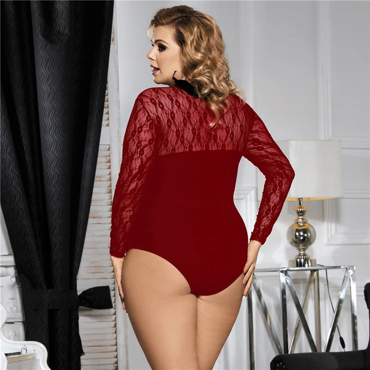 Ethereal Whisper Lace Long Sleeved Bodysuit