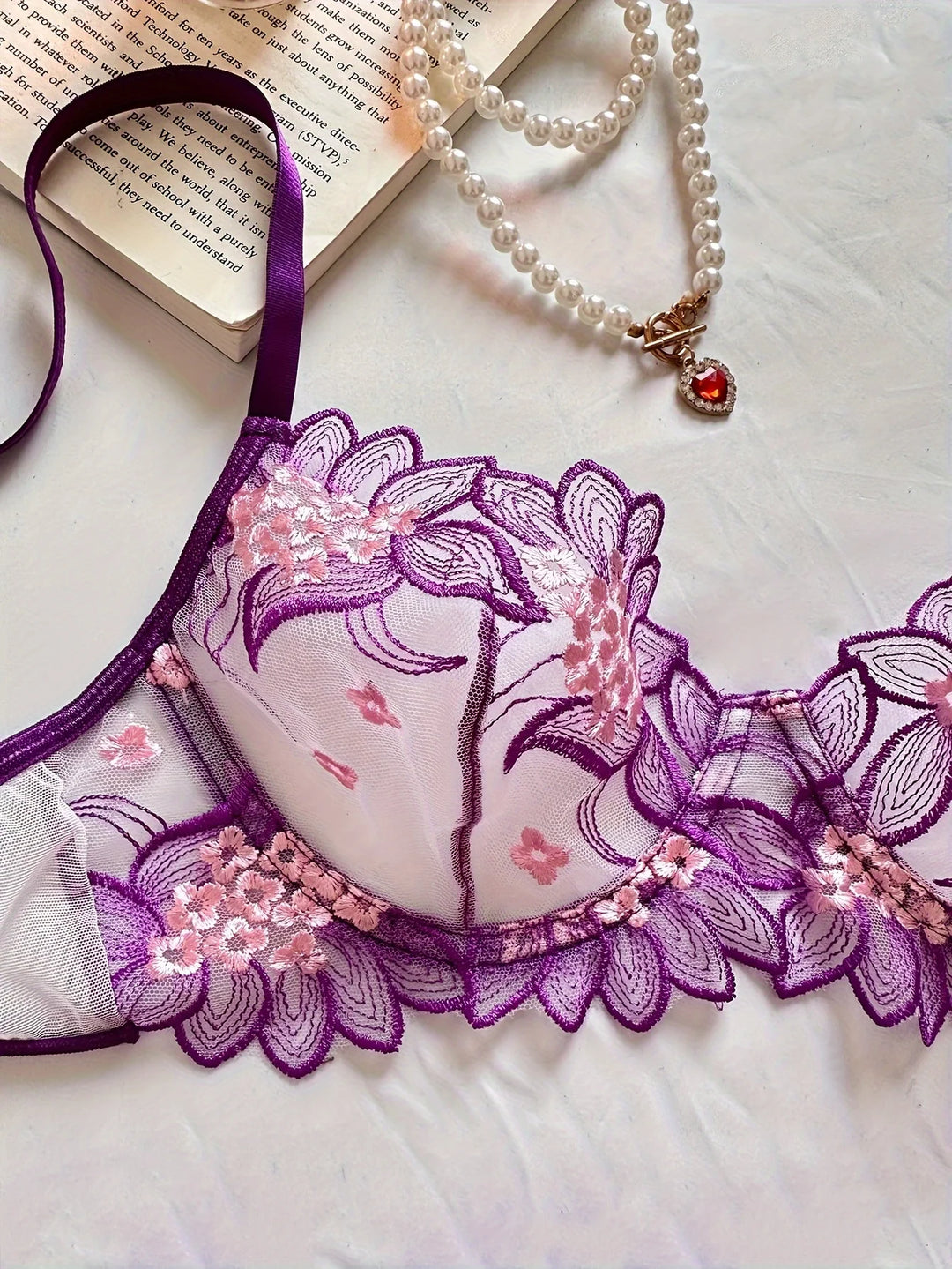 Whimsical Blossom Lingerie Set