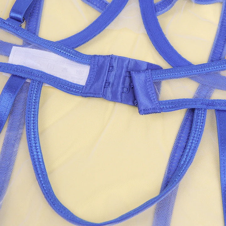 Sultry Strappy Tulle Translucent Bodysuit