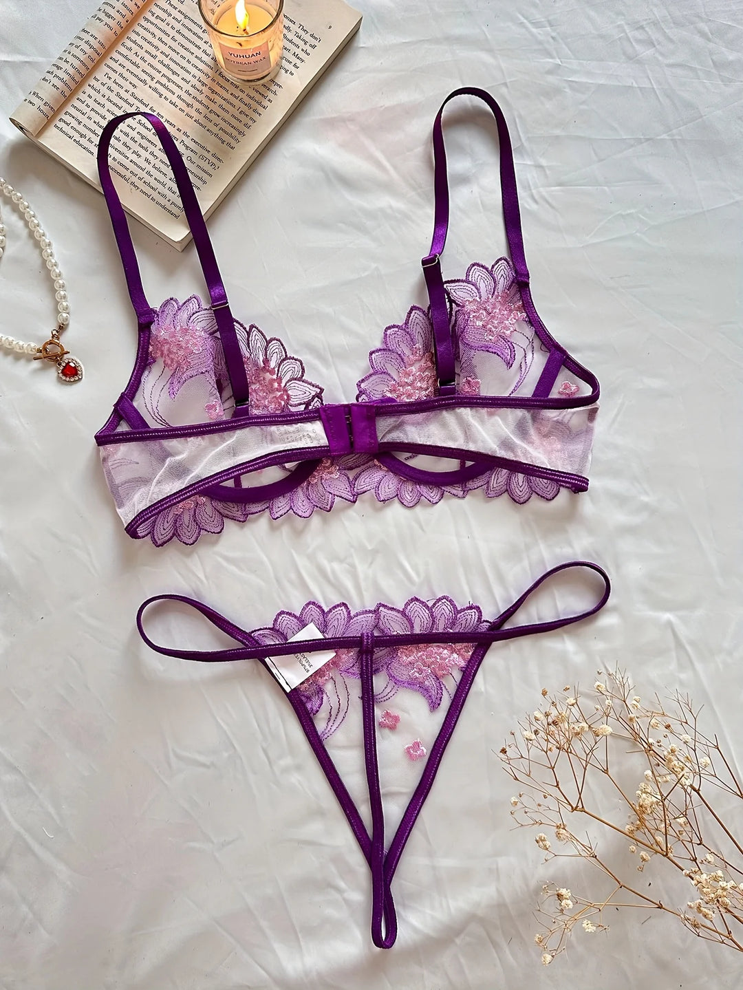 Whimsical Blossom Lingerie Set