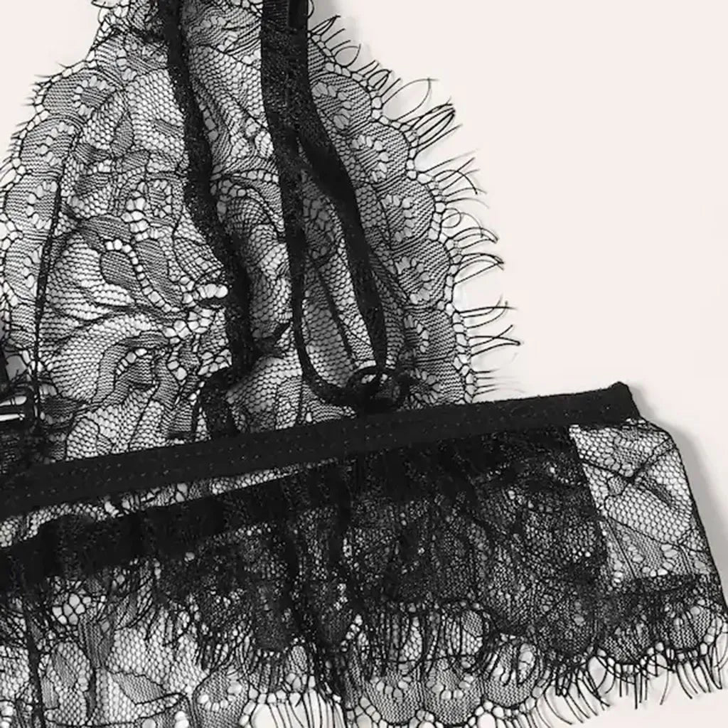 V-Neck Halter Lingerie Set