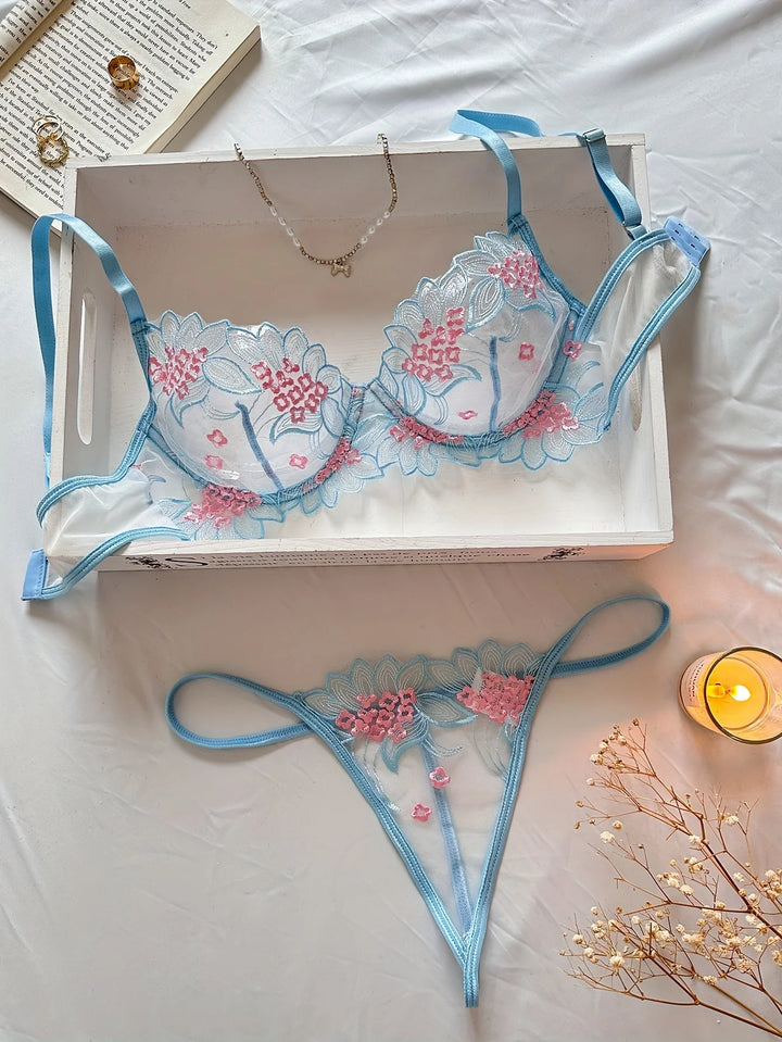 Whimsical Blossom Lingerie Set