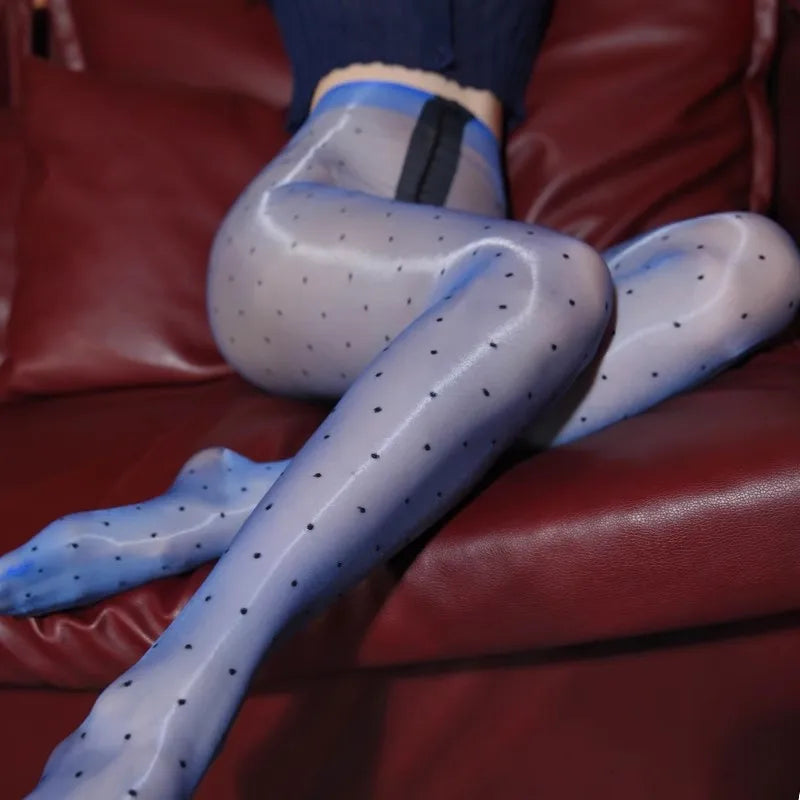Polka Dot Glossy Hosiery