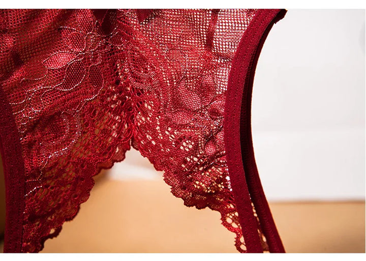 Passion Lace Crotchless Thong