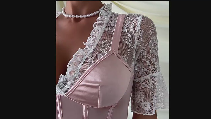 Regal Affair Inner Lace Fishbone Corset Top