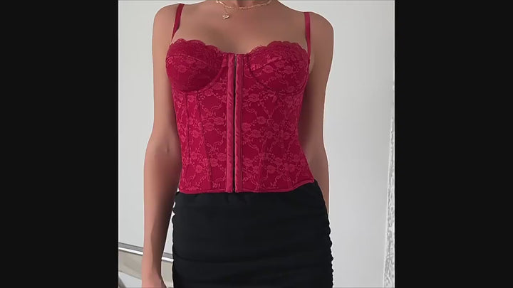 Classic Bliss Criss Cross Back Corset Top