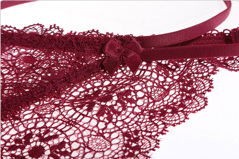 Summer Moods Sexy Deep V Bra + Lacy Panty set