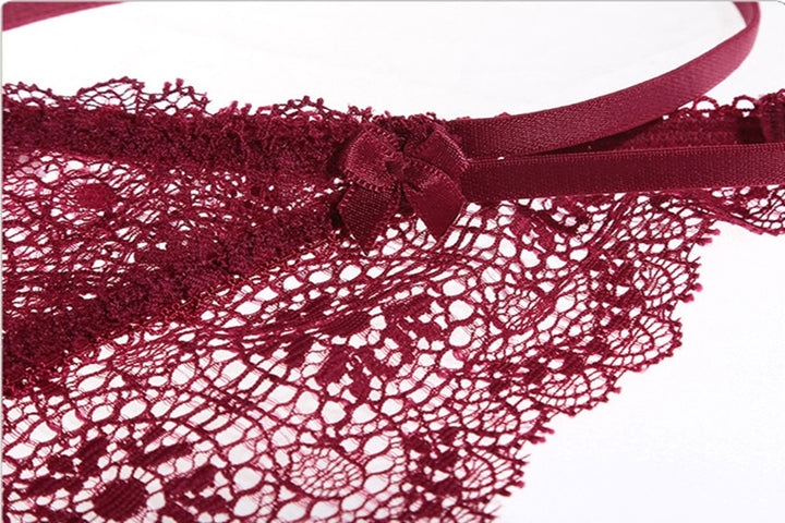 Summer Moods Sexy Deep V Bra + Lacy Panty set