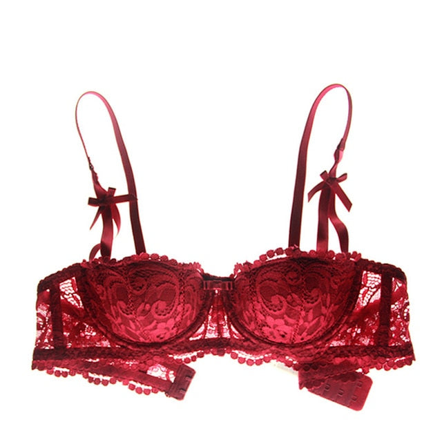 Half Cup Embroidered Lacy Brassiere