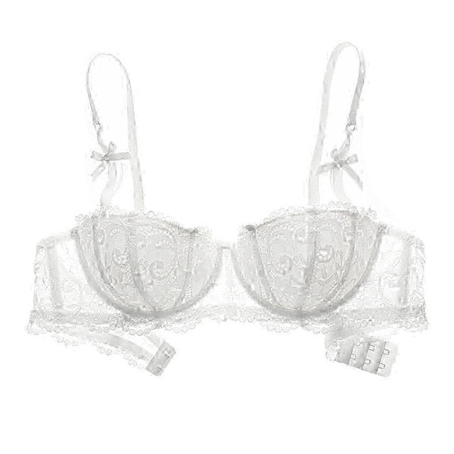 Half Cup Embroidered Lacy Brassiere