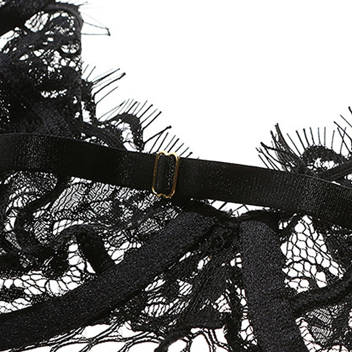 Hollowout Intricate Eyelash Lace Bodysuit