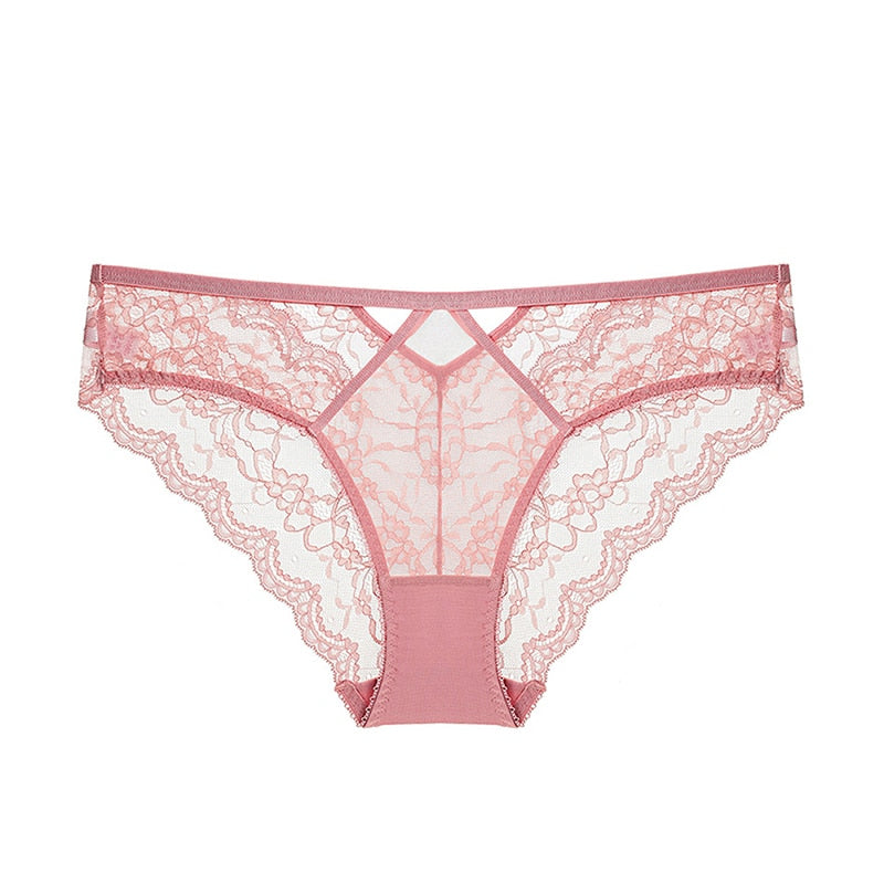 Flirty Floral Lace 3/4 Cup Bra & Panty Set
