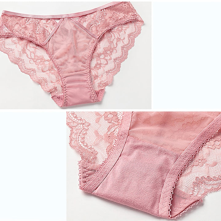 Flirty Floral Lace 3/4 Cup Bra & Panty Set
