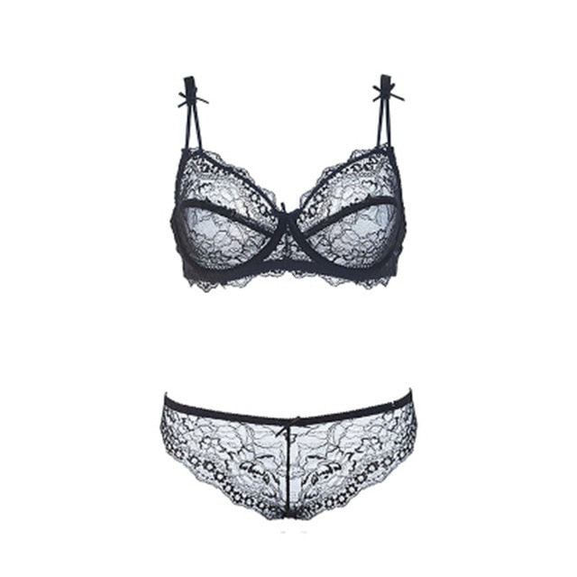 Subtle Lace 3/4 Cup Brassiere + Panty