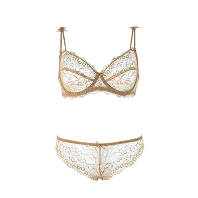 Subtle Lace 3/4 Cup Brassiere + Panty