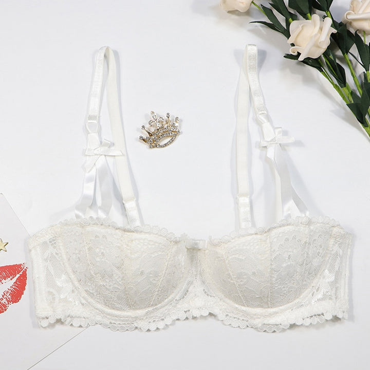 Half Cup Embroidered Lacy Brassiere