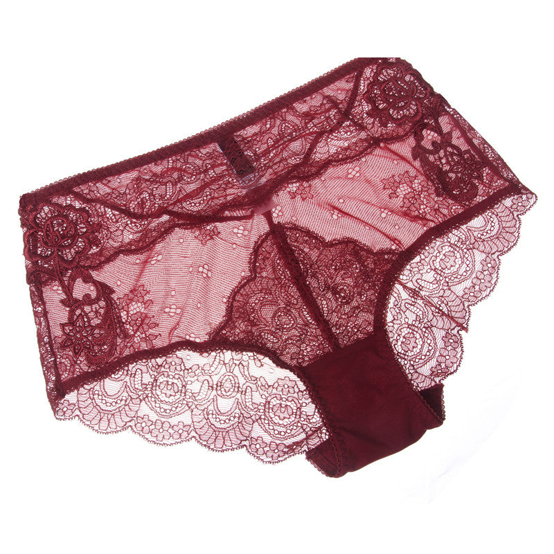 Basic Embroidered Classic Style Lace Brassiere & Panty